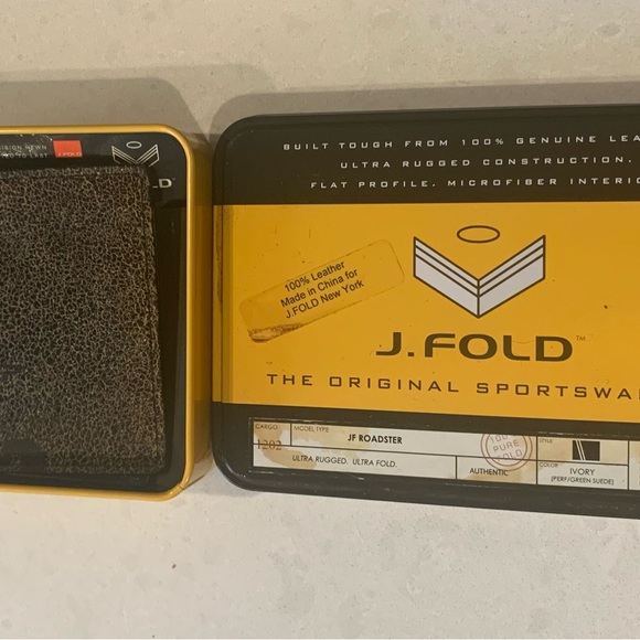 J FOLD Roadster, ultra rugged, ultra fold, 100 % leather sports wallet - Picture 4 of 5